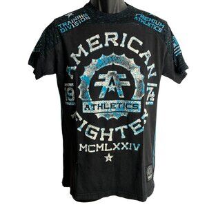 American Fighter Slub T Shirt S Black Double Sided Short Sleeve Buckle Exclusive